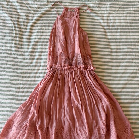 Free People Pink Lace Mini 6 Ddc - Picture 2 of 5